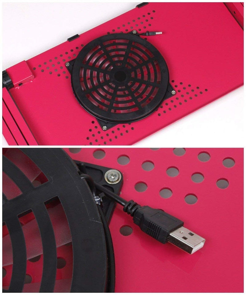 360˚ Adjustable Laptop Desk with Cooling Fan Option!