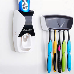 Automatic Toothpaste and Toothbrush Holder